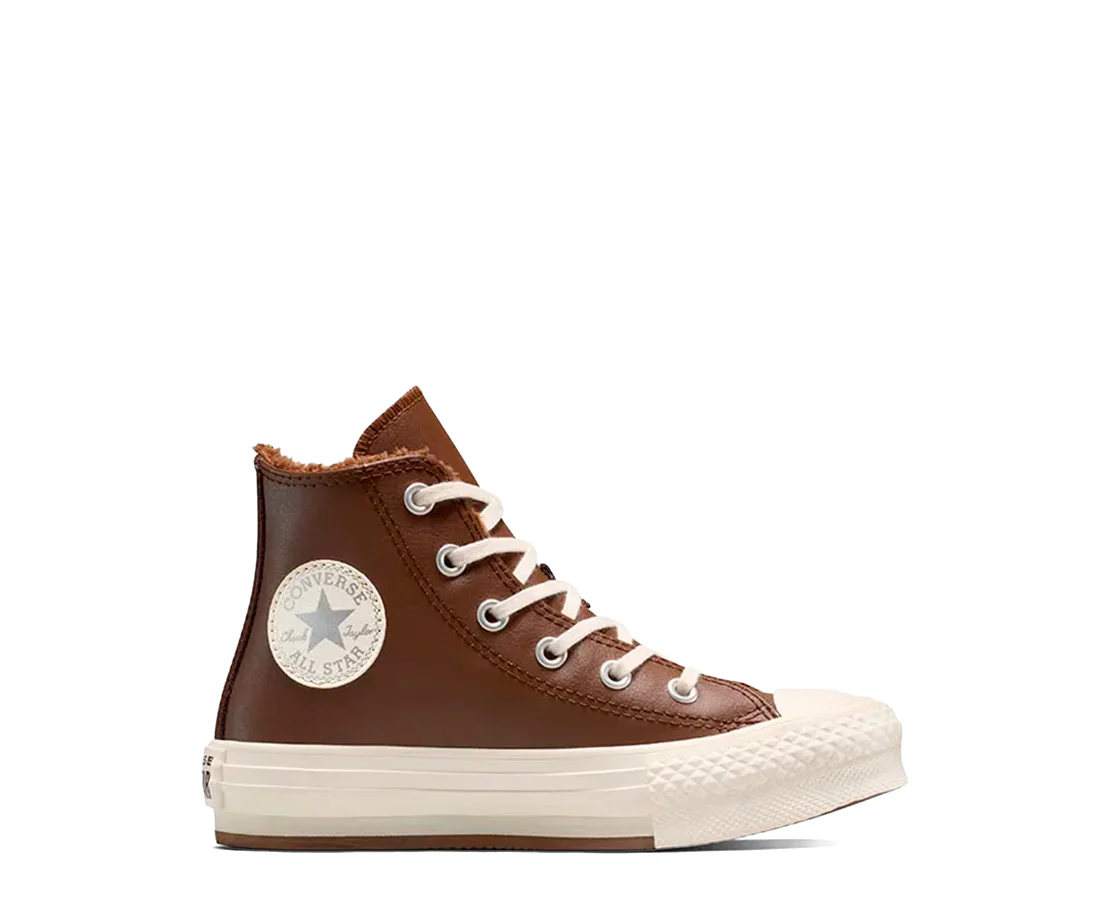 Converse Chuck Taylor All Star Eva Lift Fuzzy-Lining Platform Hi Leather