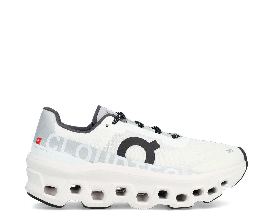 On Cloudmonster  Undyed White