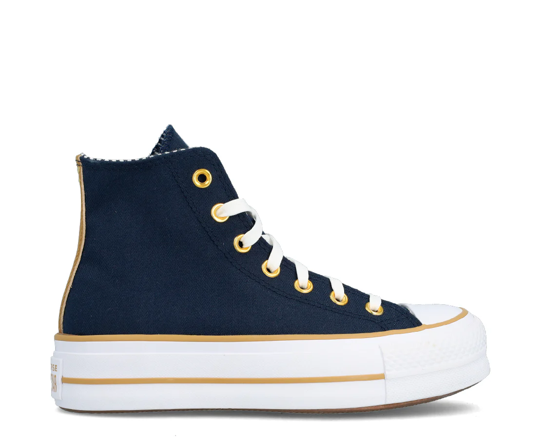 Converse Chuck Taylor All Star Lift Herringbone Stripe High Top Obsidian