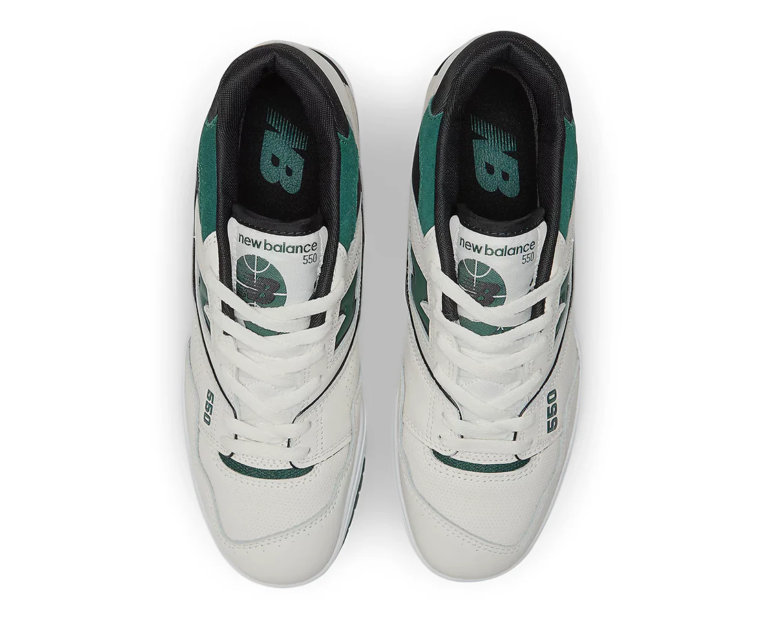 New Balance 550 Sea Salt Pine Green - Image 5