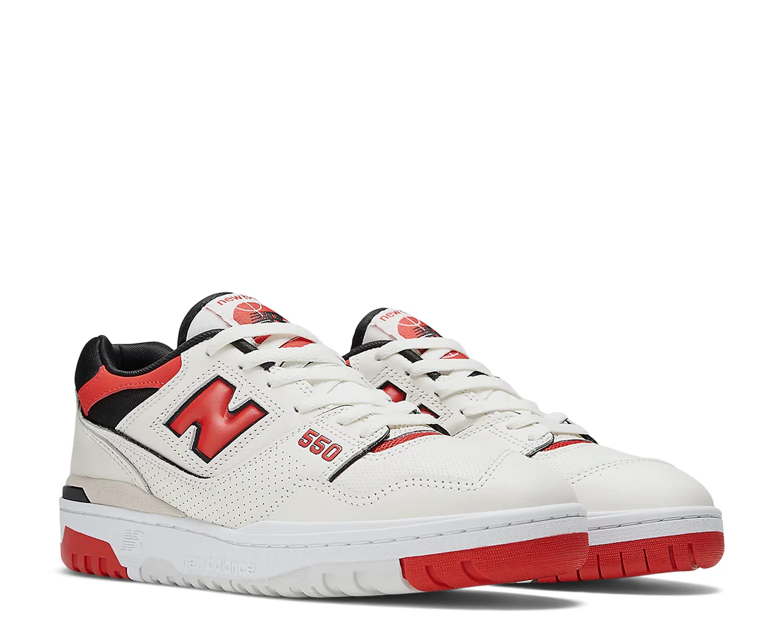 New Balance 550 Sea Salt True Red - Image 2