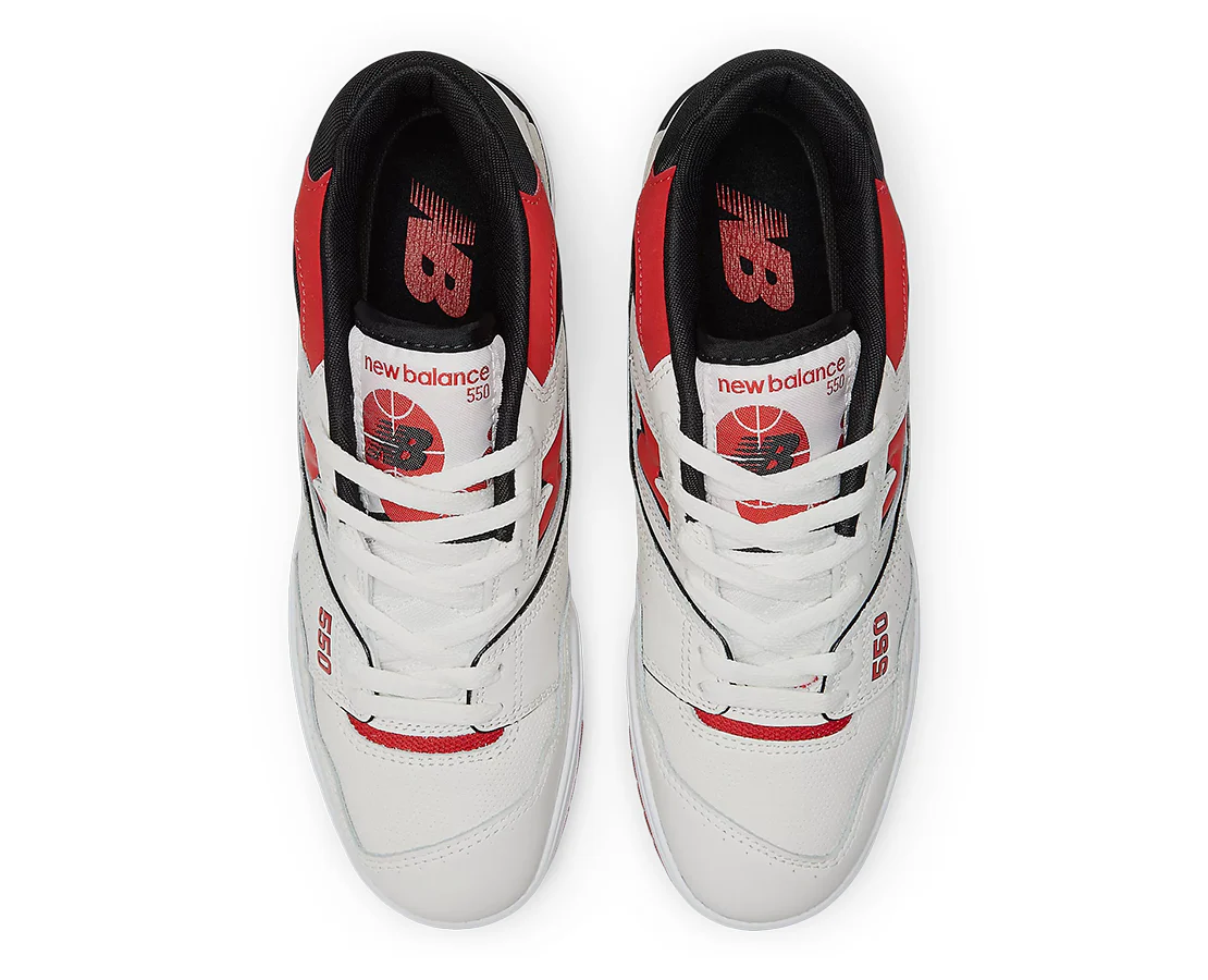 New Balance 550 Sea Salt True Red - Image 6