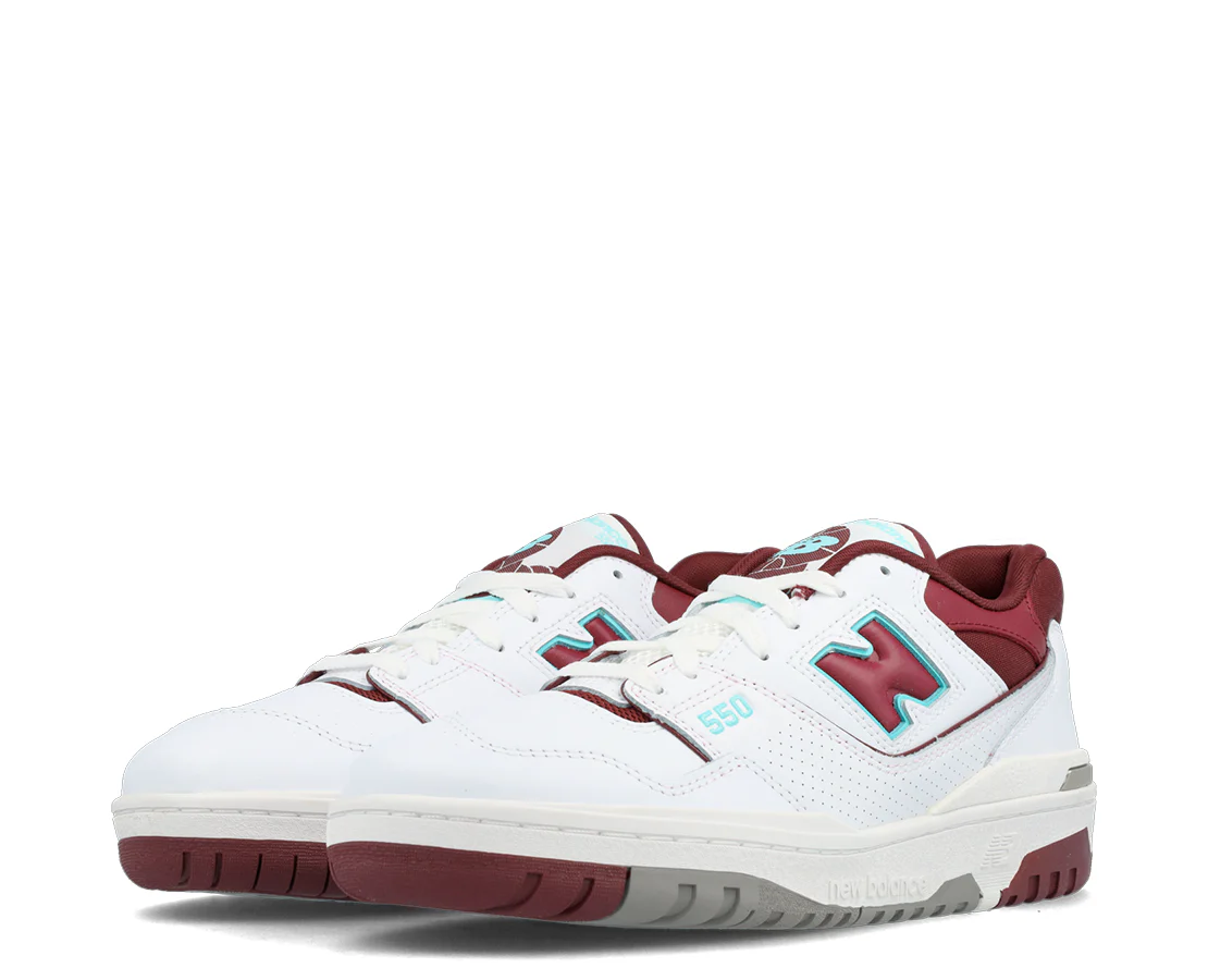 New Balance 550 Burgundy Cyan - Image 4