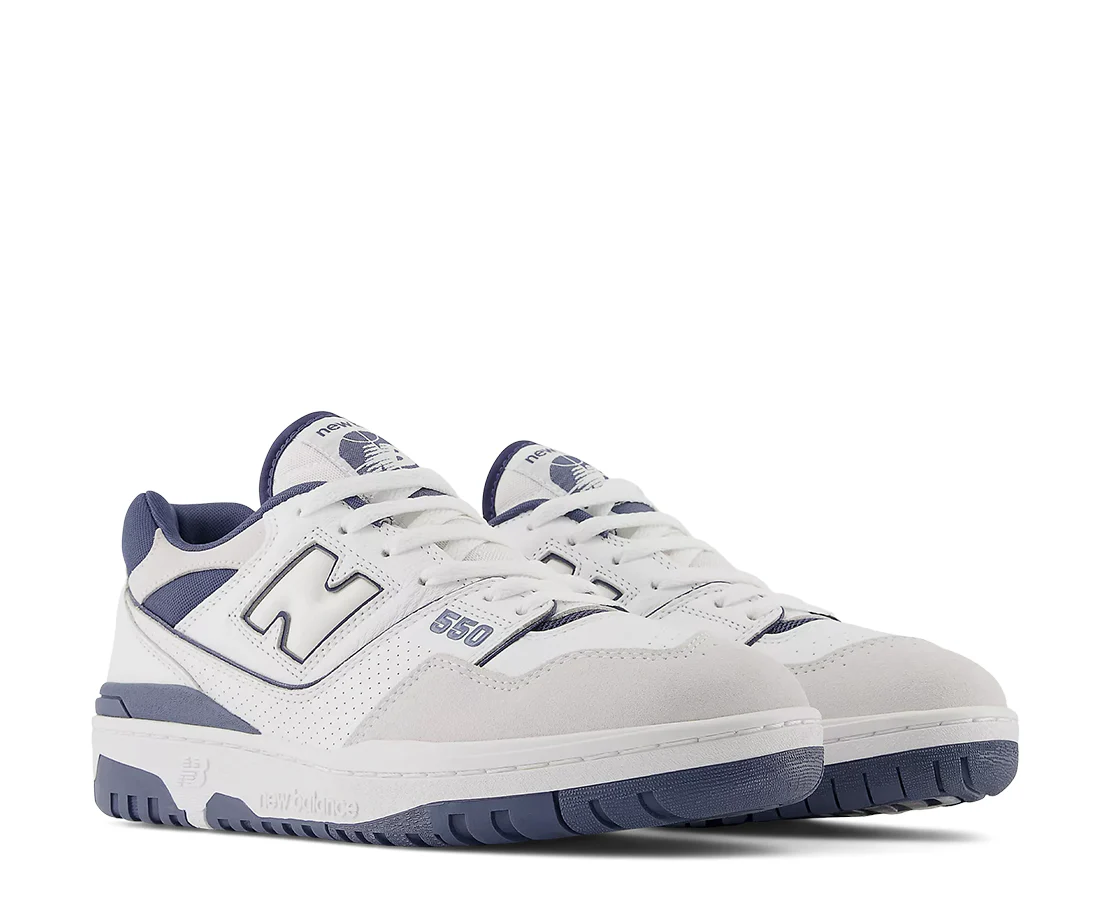 New Balance 550 White Dusty Blue - Image 2