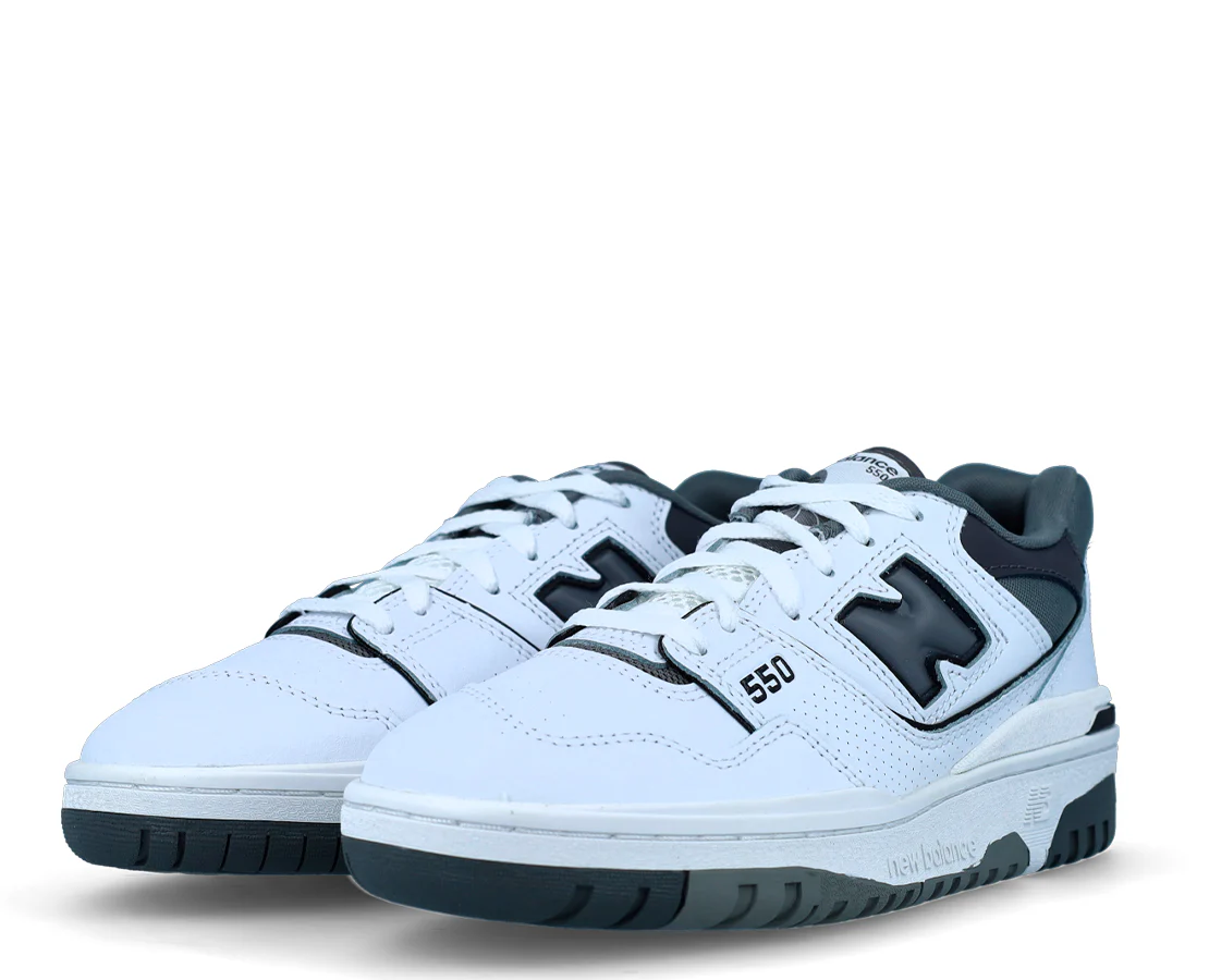 New Balance 550 White Grey Dark Grey - Image 2