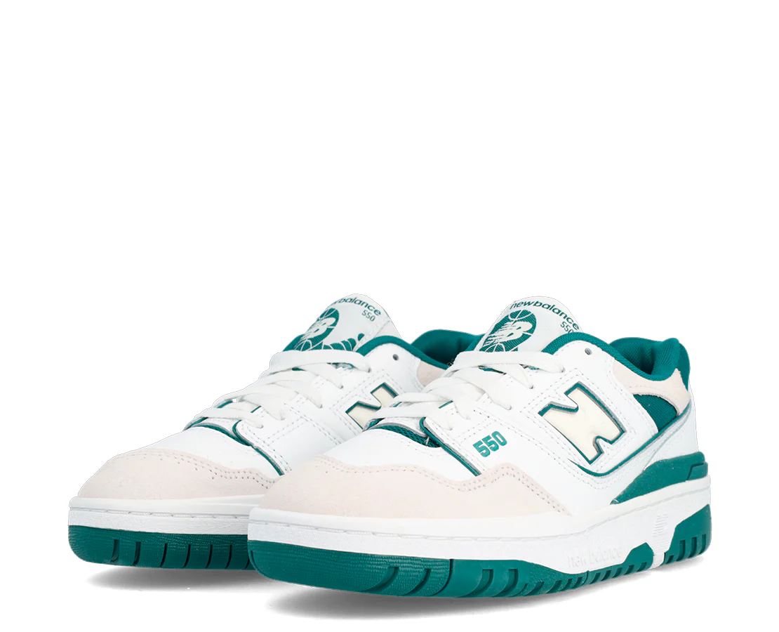 New Balance 550 White Vintage Teal - Image 2
