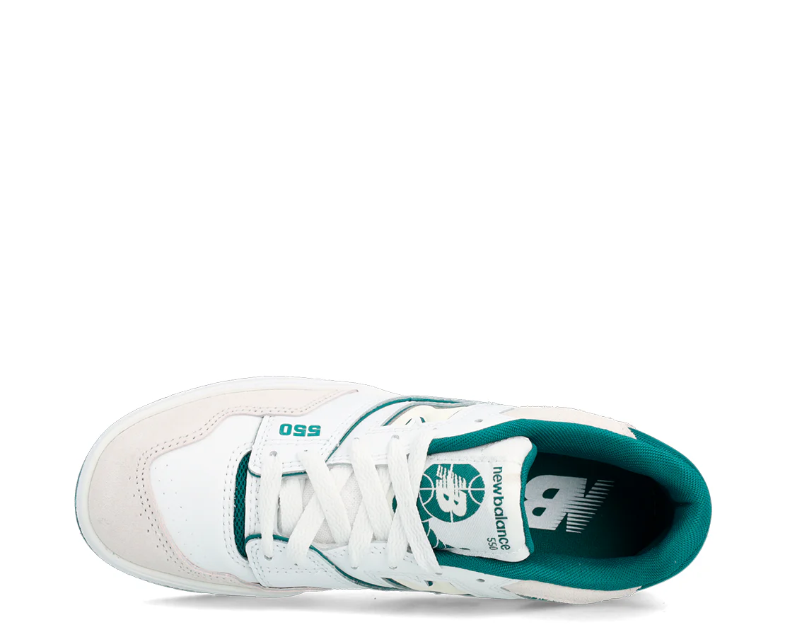 New Balance 550 White Vintage Teal - Image 3