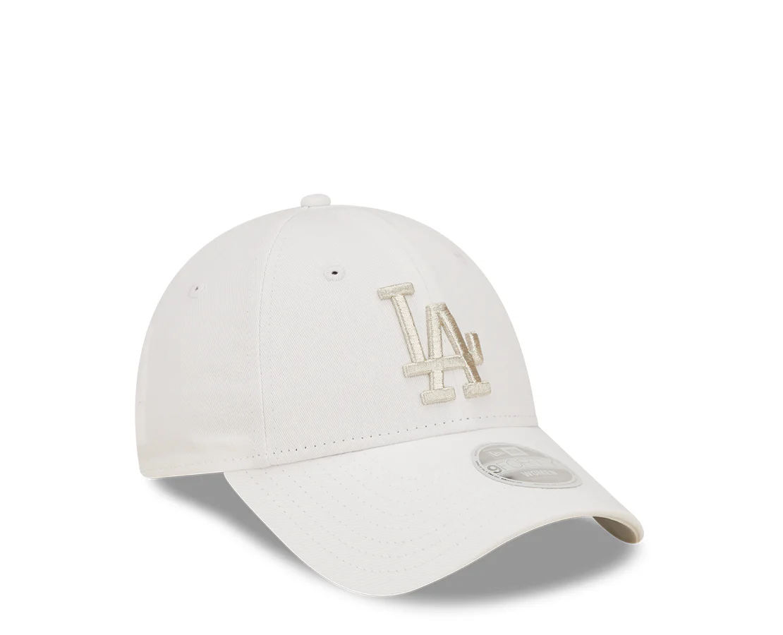 New Era LA Dodgers Womens Metallic Logo Cream 9FORTY Adjustable - Image 3