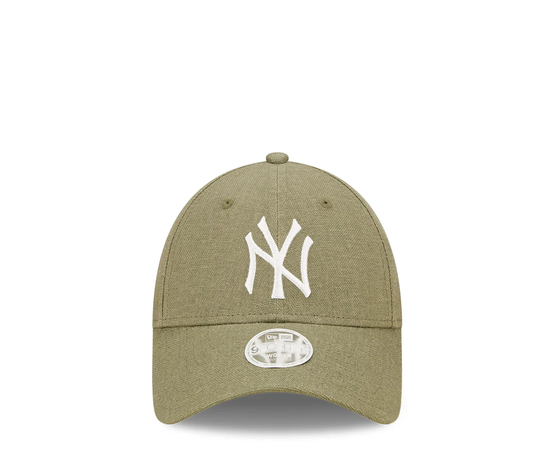 New Era  NY Yankees Womens Linen Green 9FORTY Adjustable Cap