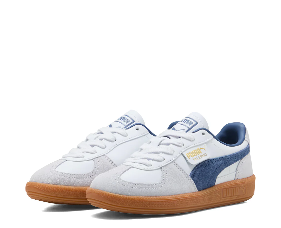 Puma Palermo Leather White Dark Indigo - Image 2