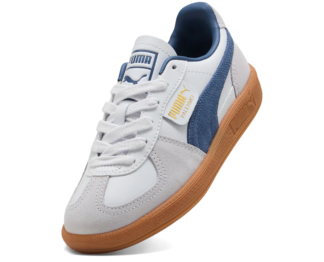 Puma Palermo Leather White Dark Indigo - Image 5